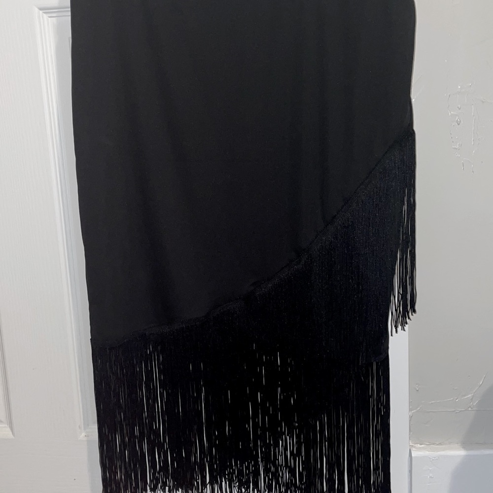 Black Fringe Skirt